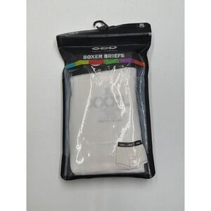 ODD Premium Underwear Boxer Briefs White 3XL Mens Waist 42-44 Cotton‎ Spandex